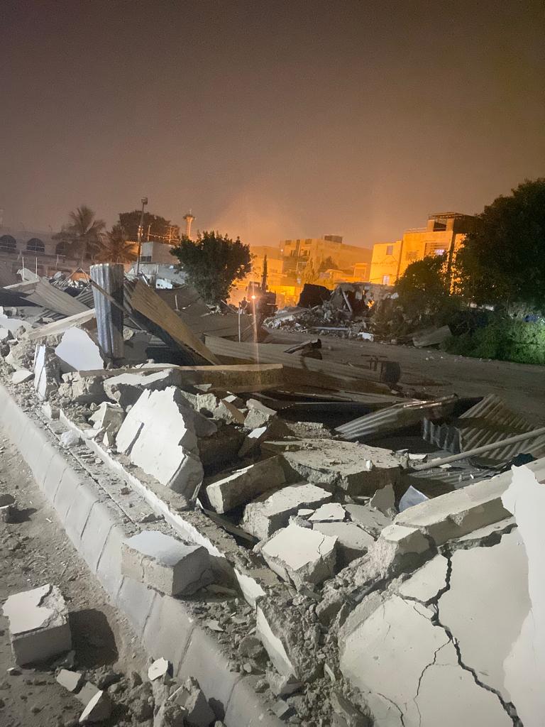 Lal Qila Ground Wall bulldozed (3) Broken chunks of the wall of Lal Qila Ground after being razed by the Pakistani regime on night of December 4/5 2021. (Photo: News Intervention)